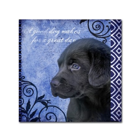 Trademark Fine Art Jai Johnson 'Blue Pup Pattern' Canvas Art, 24x24 ALI15002-C2424GG